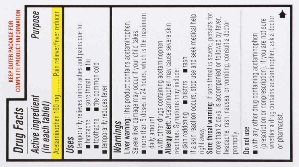 slide 7 of 7, S Care Acetaminophen Child Chew Tablets, 24 ct