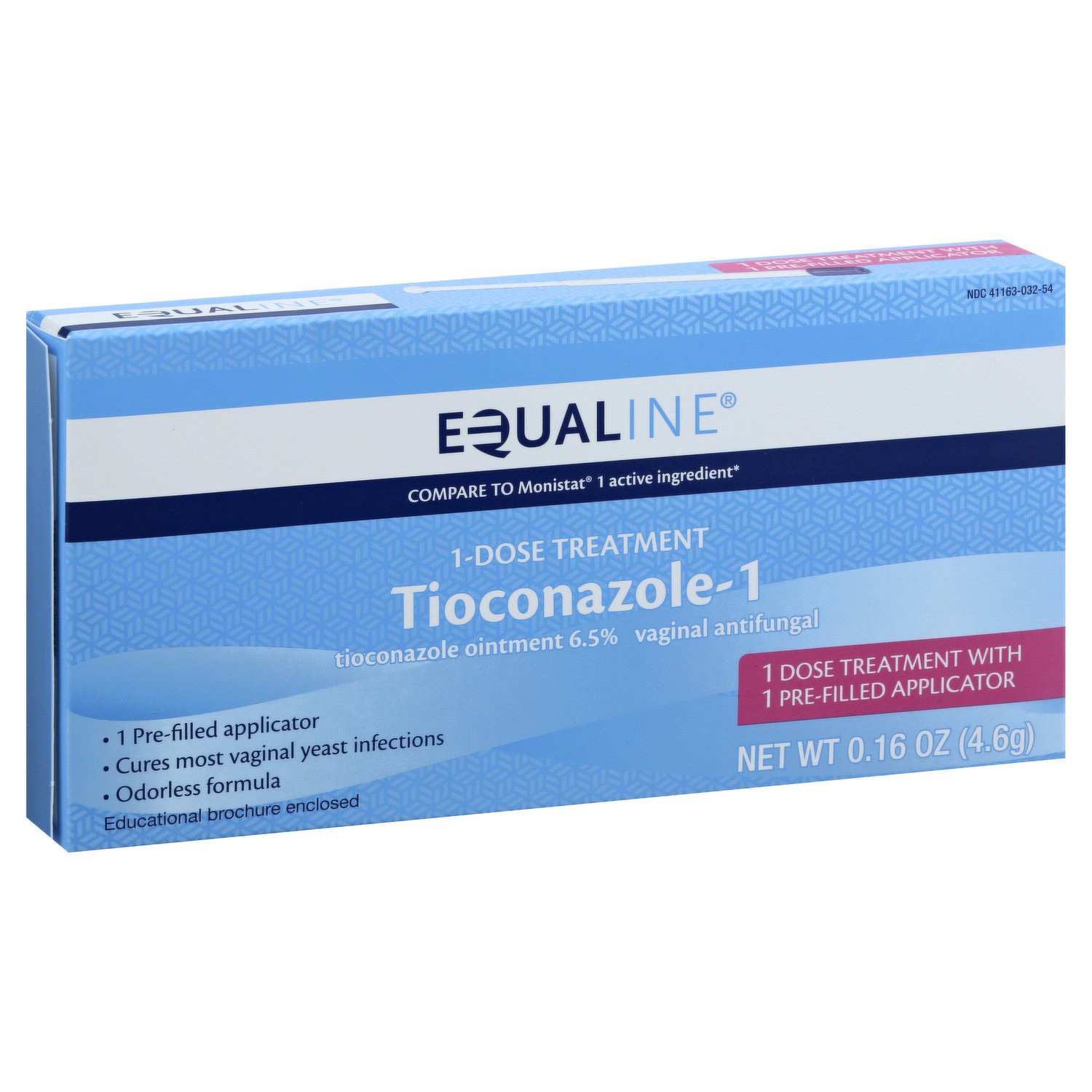 slide 1 of 1, Equaline Tioconazole-1, Ointment, 1-Dose Treatment, 0.16 Ounce, 1 dosage