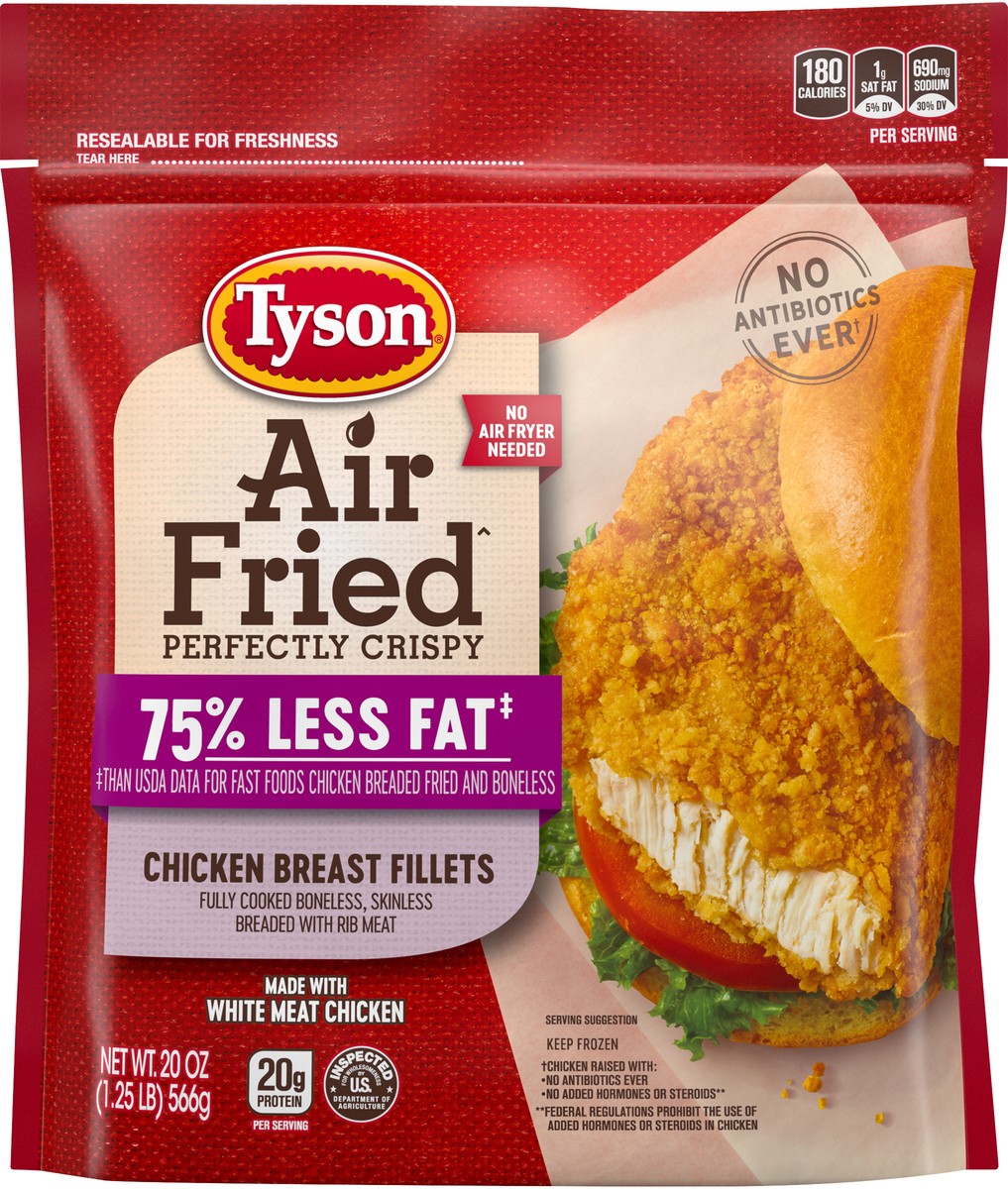 slide 5 of 5, Tyson Air Fried Chicken Fillets - Frozen - 20oz, 20 oz
