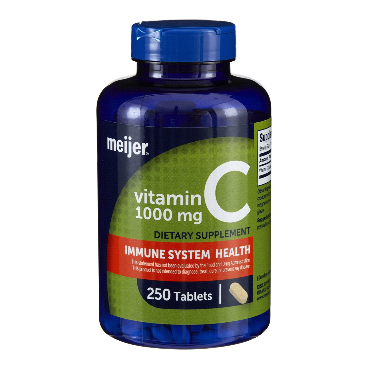 slide 1 of 9, MEIJER WELLNESS Meijer Vitamin C Tablets, 250 ct; 1000 mg