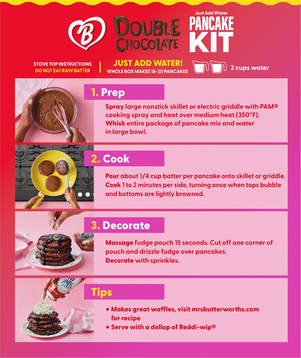slide 7 of 9, Mrs. Butterworth's EPIC Double Chocolate Pancake Kit, 23.5 oz., 23.56 oz