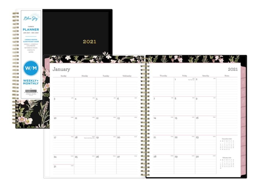 slide 2 of 4, Blue Sky Create-Your-Own Weekly/Monthly Planner, 8-1/2'' X 11'', Nevaeh, January To December 2021, 124806, 1 ct