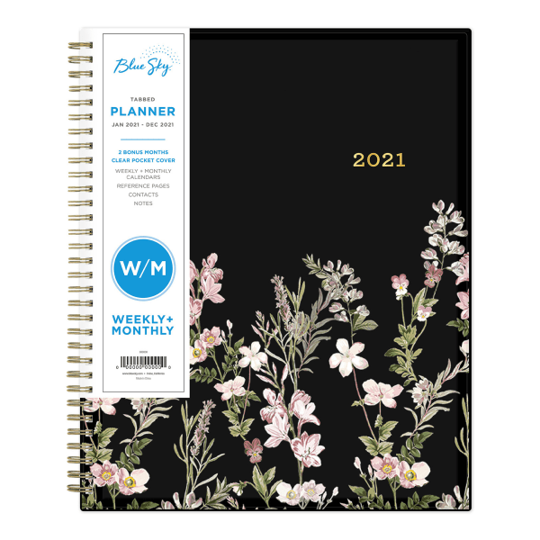 slide 1 of 4, Blue Sky Create-Your-Own Weekly/Monthly Planner, 8-1/2'' X 11'', Nevaeh, January To December 2021, 124806, 1 ct