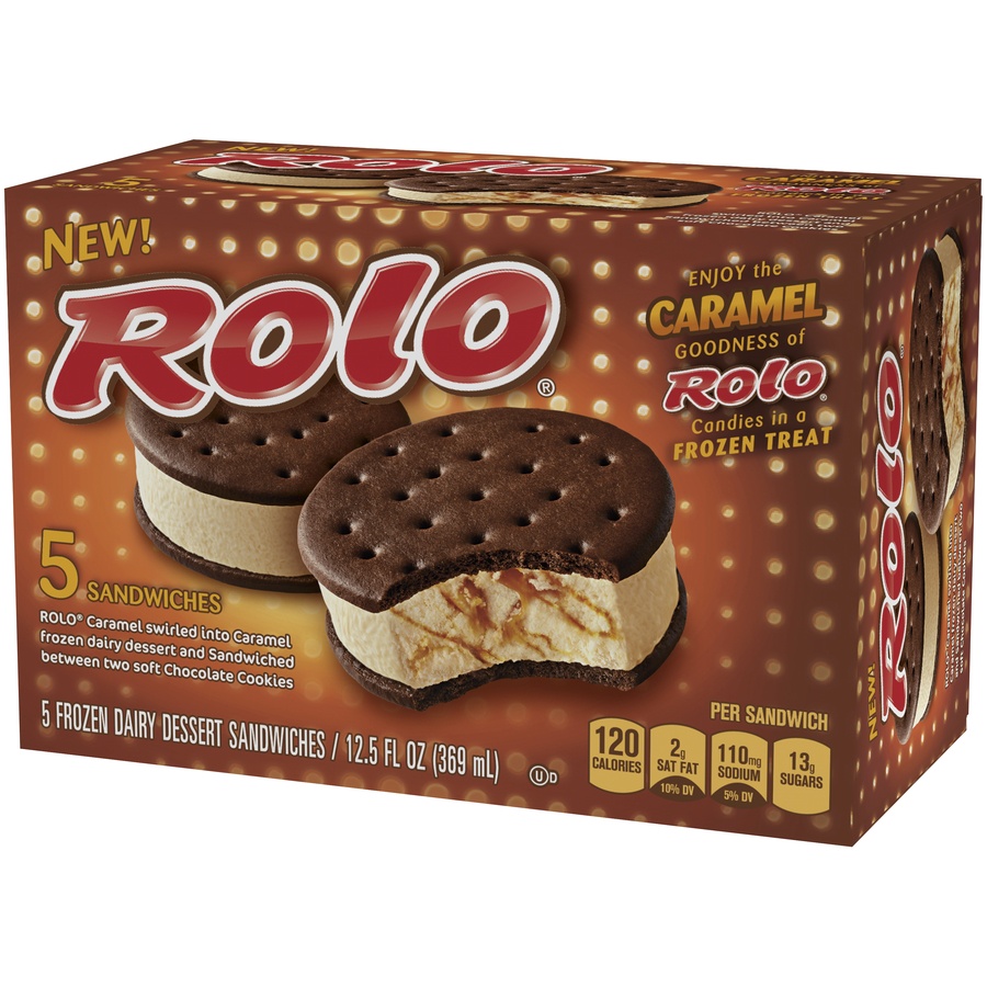 slide 3 of 8, Nestlé Rolo Frozen Dairy Sandwiches, 12.5 fl oz