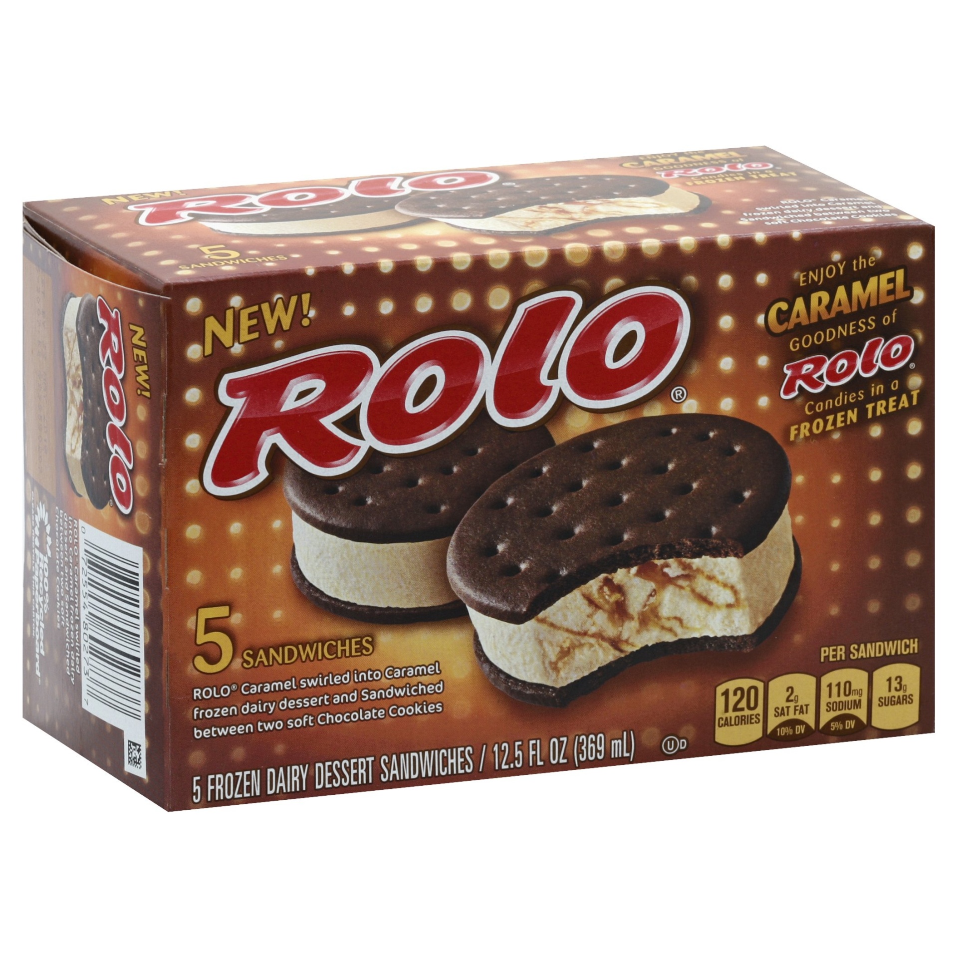 slide 1 of 8, Nestlé Rolo Frozen Dairy Sandwiches, 12.5 fl oz