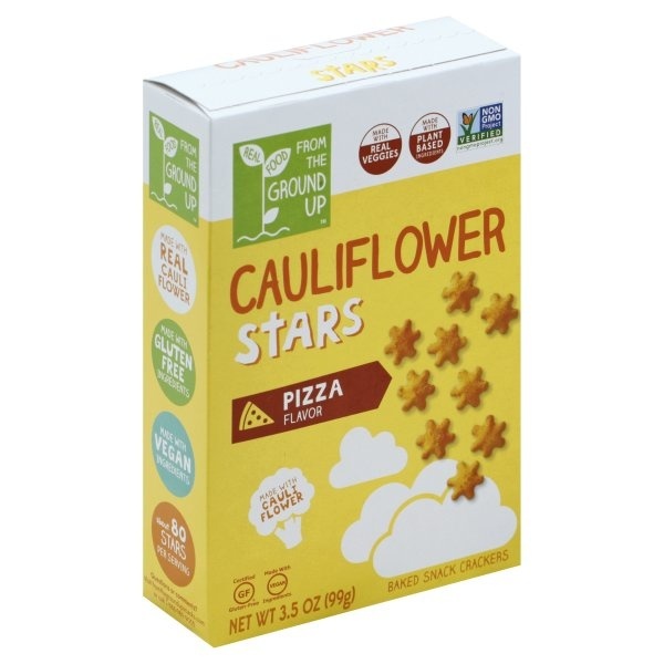 slide 1 of 1, From The Ground Up Stars Pizza Califlower, 3.5 oz