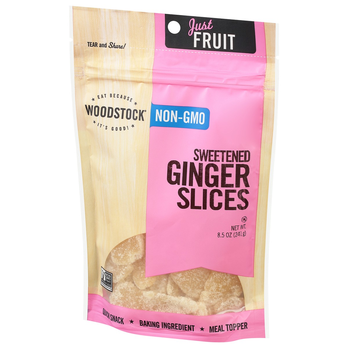 slide 3 of 9, Woodstock Sweetened Ginger Slices 8.5 oz, 8.5 oz