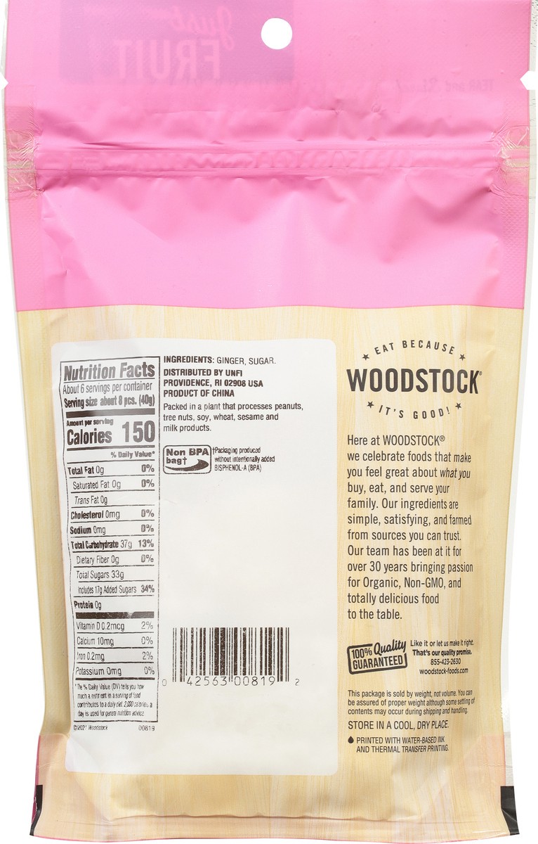 slide 5 of 9, Woodstock Sweetened Ginger Slices 8.5 oz, 8.5 oz