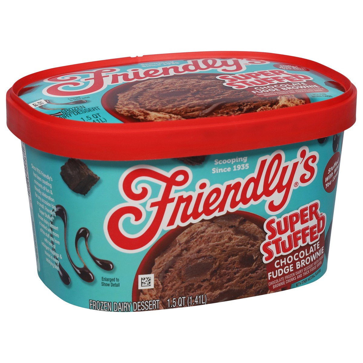 slide 2 of 9, Friendly's Super Stuffed Chocolate Fudge Brownie Frozen Dairy Dessert 1.5 qt, 1.5 qt