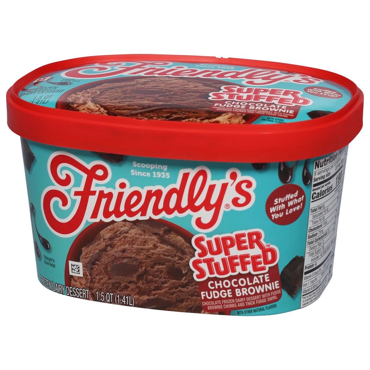 slide 3 of 9, Friendly's Super Stuffed Chocolate Fudge Brownie Frozen Dairy Dessert 1.5 qt, 1.5 qt