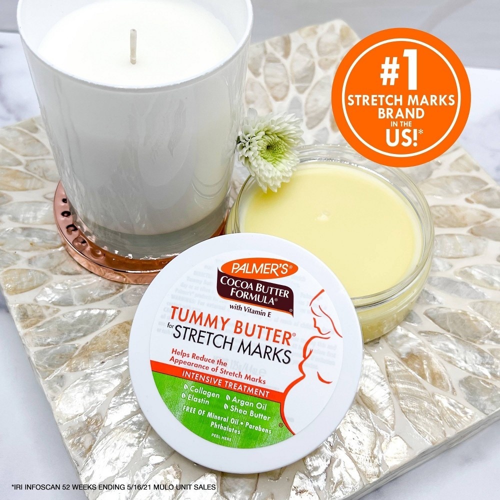 slide 5 of 9, Palmer's Cocoa Butter Formula Tummy Butter For Stretch Marks, 4.4 oz