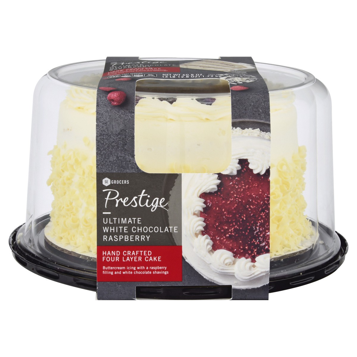 slide 3 of 3, Prestige Ultimate White Chocolate Raspberry Cake 60.8 Ounces, 1 ct