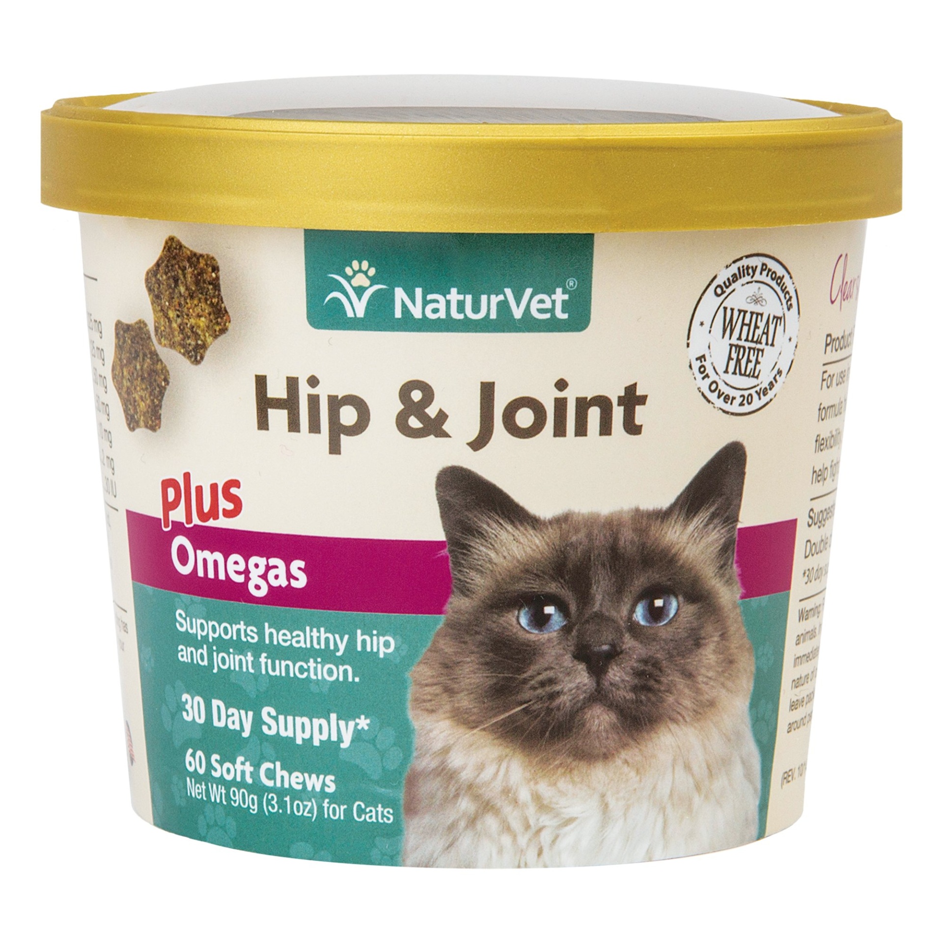 slide 1 of 1, NaturVet Hip & Joint Cat Supplement, 3.1 oz