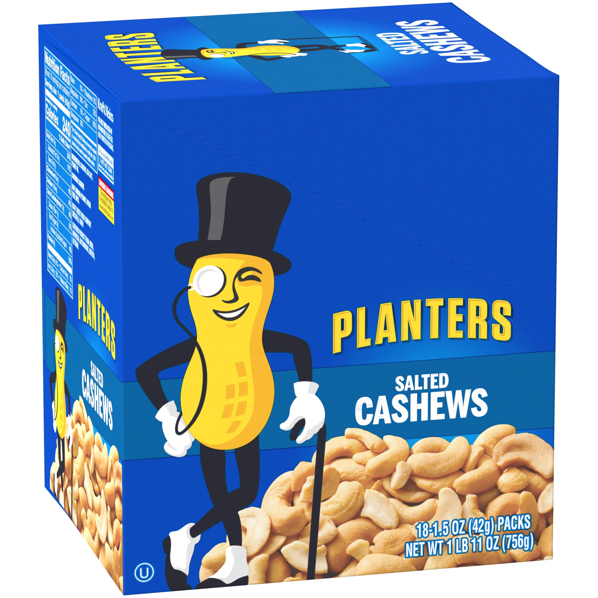 slide 2 of 13, Planters Salted Cashews 18 - 1.5 oz Packs, 18 ct