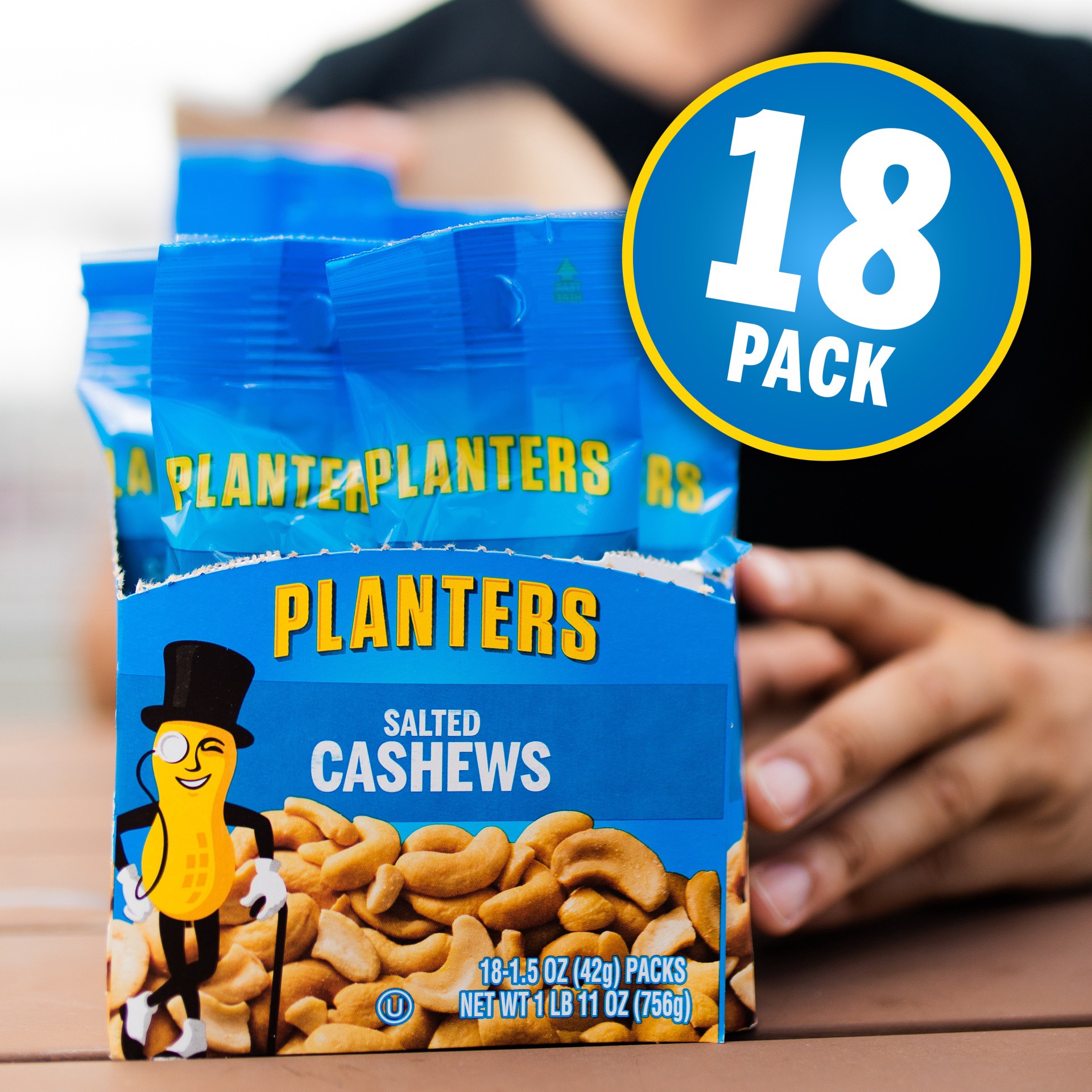 slide 4 of 13, Planters Salted Cashews 18 - 1.5 oz Packs, 18 ct