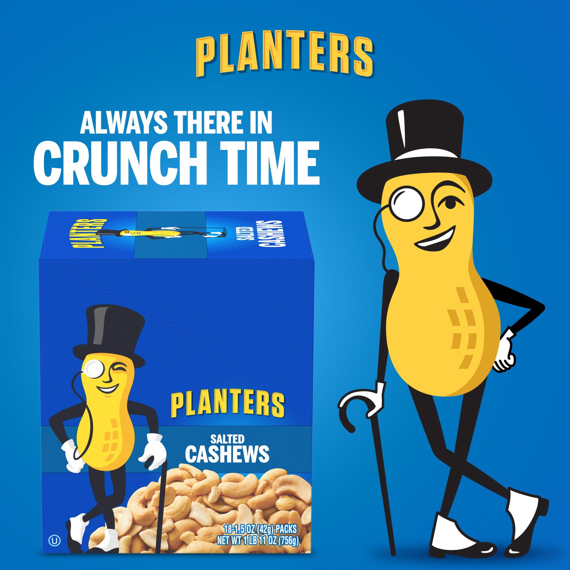 slide 7 of 13, Planters Salted Cashews 18 - 1.5 oz Packs, 18 ct