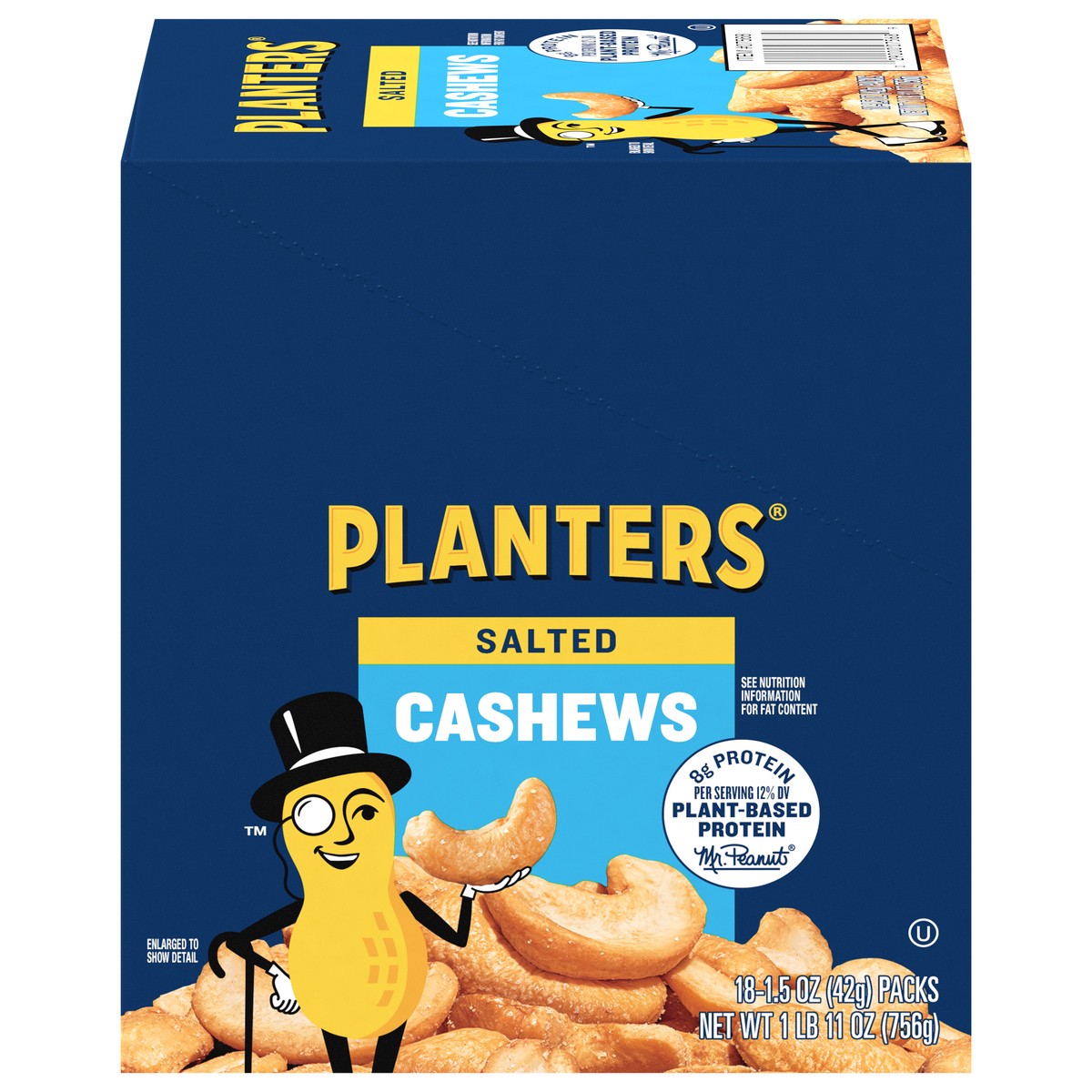 slide 1 of 13, Planters Salted Cashews 18 - 1.5 oz Packs, 18 ct