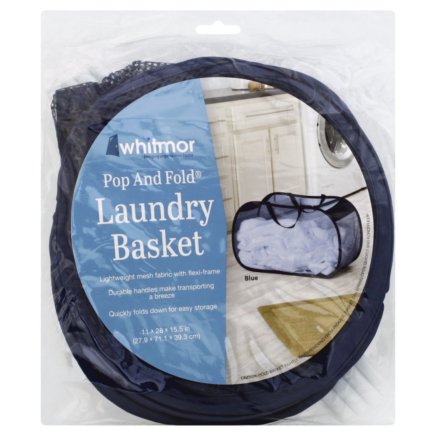 slide 1 of 1, Whitmor Laundry Basket Pop & Fold, 1 ct