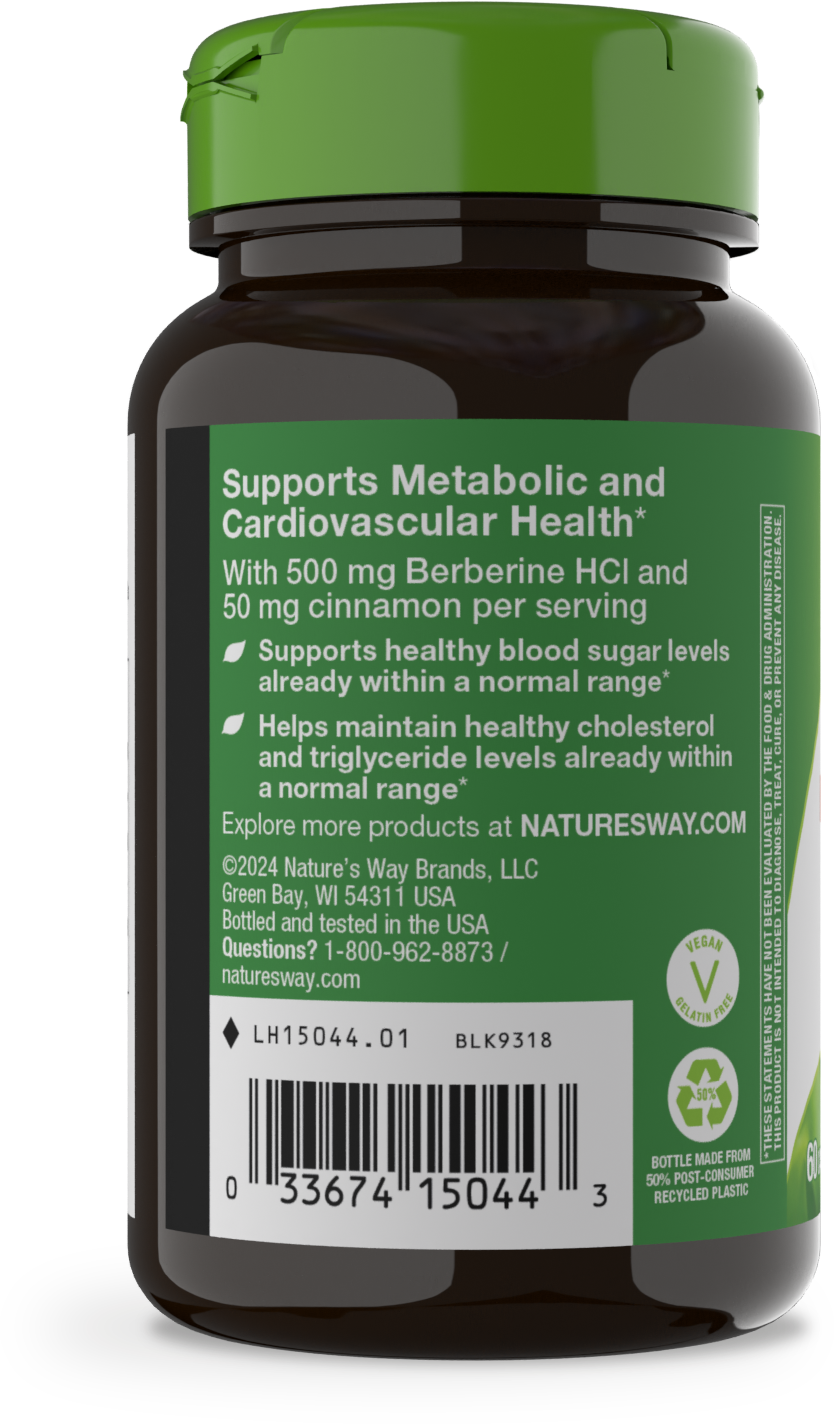 slide 3 of 3, Nature's Way Berberine with Cinnamon, 60 ct