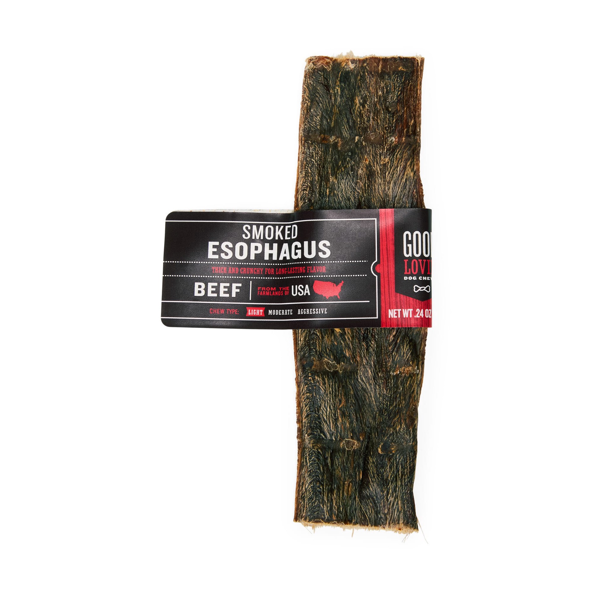 slide 1 of 1, Good Lovin' Smoked Esophagus Dog Chew, 0.24 oz., 1 ct