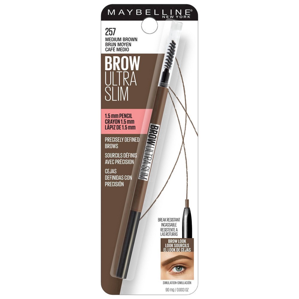 slide 33 of 119, Maybelline Express Brow Ultra Slim Eyebrow Pencil - Medium Brown - 0.003oz, 0.003 oz