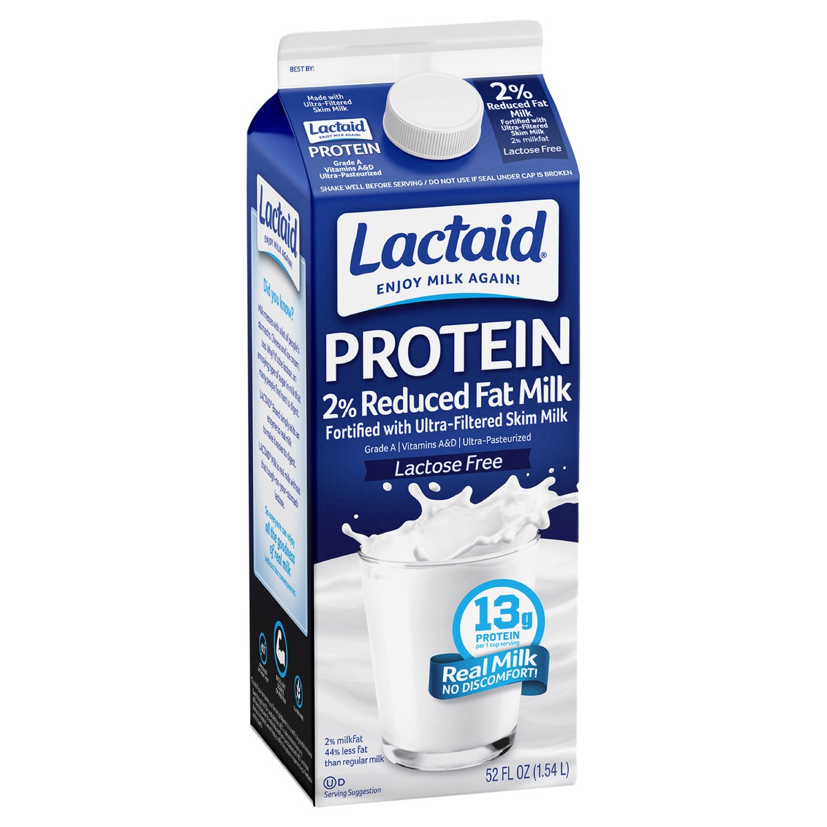 slide 4 of 9, Lactaid Protein 2% Reduced Fat Milk, 52 oz, 52 oz