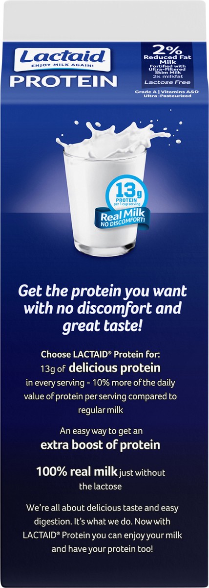 slide 5 of 9, Lactaid Protein 2% Reduced Fat Milk, 52 oz, 52 oz