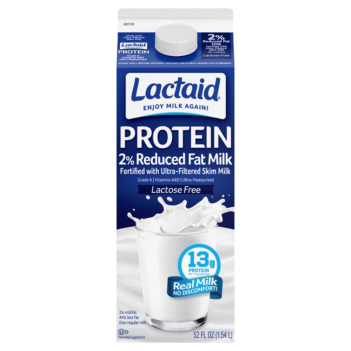 slide 1 of 9, Lactaid Protein 2% Reduced Fat Milk, 52 oz, 52 fl oz