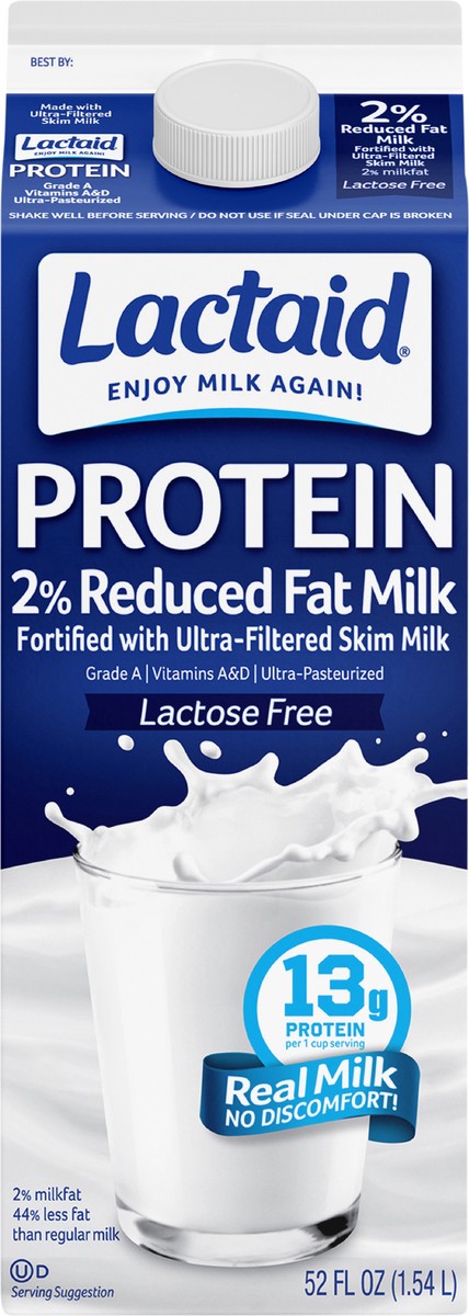 slide 8 of 9, Lactaid Protein 2% Reduced Fat Milk, 52 oz, 52 oz