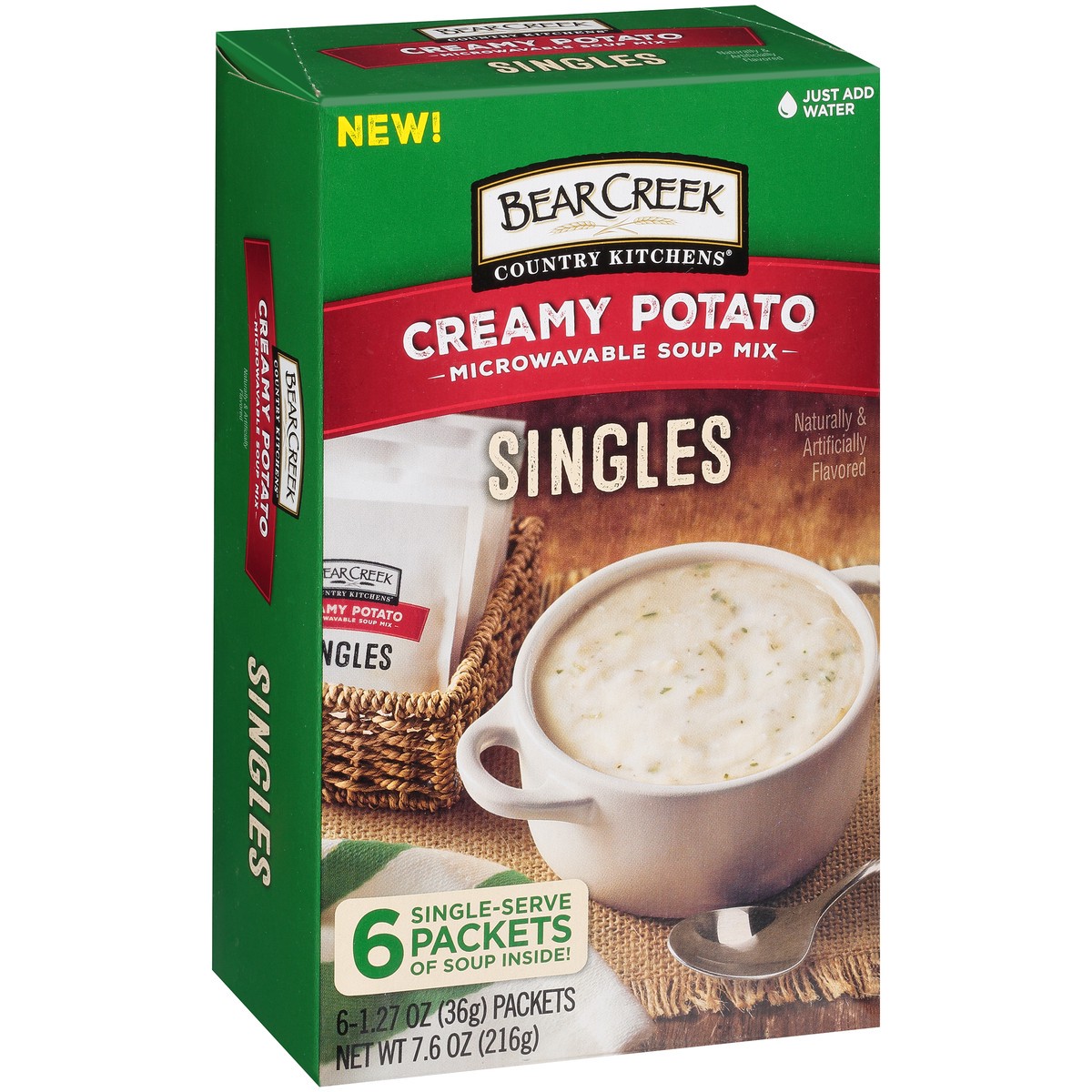 slide 7 of 9, Bear Creek Country Kitchens Creamy Potato Microwavable Singles Soup Mix, 6 ct; 1.27 oz