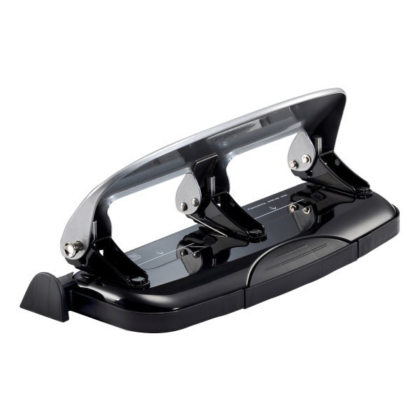 slide 8 of 10, Three-Hole Punch Capacity Black/Silver - PaperPro inPRESS, 1 ct