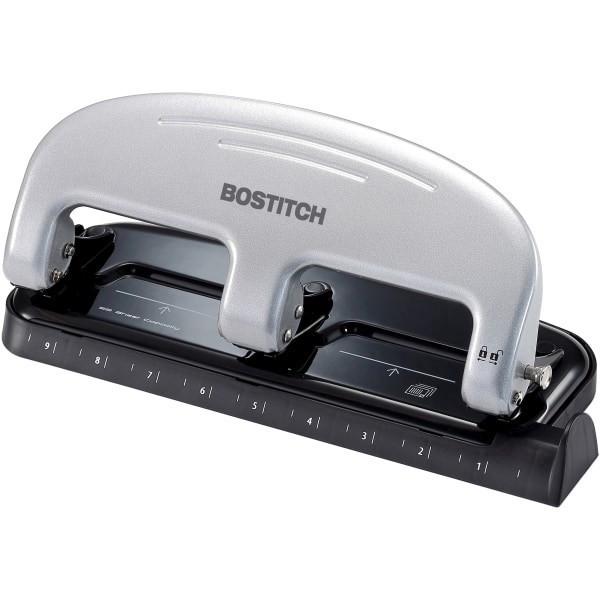 slide 4 of 10, Three-Hole Punch Capacity Black/Silver - PaperPro inPRESS, 1 ct