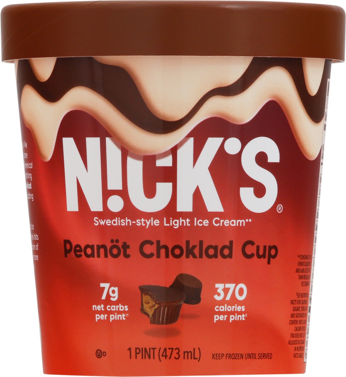 slide 3 of 9, Nick's Peanot Butter Cup Swedish-style Light Ice Cream, 1 pint