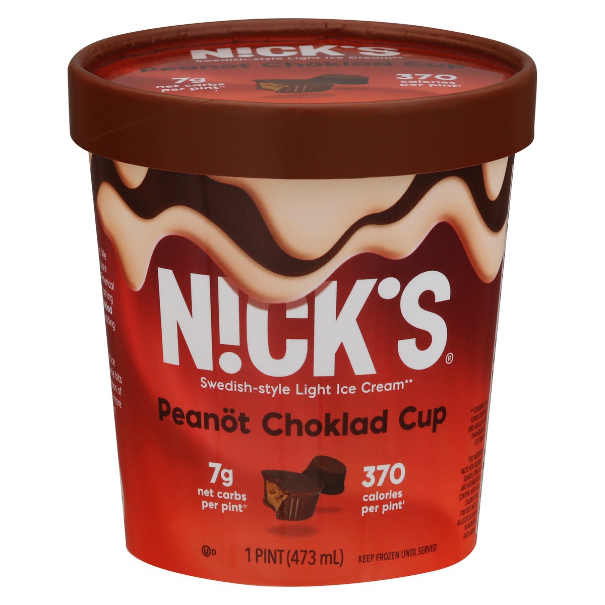 slide 1 of 9, Nick's Peanot Butter Cup Swedish-style Light Ice Cream, 1 pint