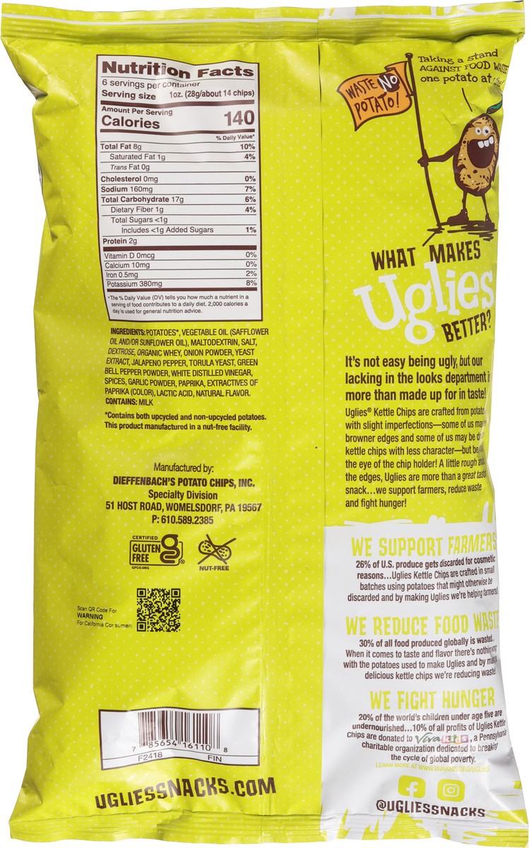 slide 2 of 13, Uglies Kettle Jalapeno Flavored Potato Chips 6 oz, 6 oz