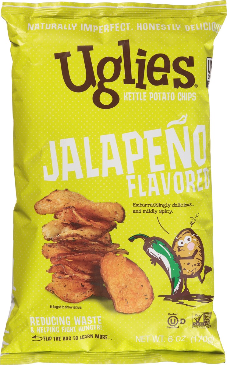 slide 3 of 13, Uglies Kettle Jalapeno Flavored Potato Chips 6 oz, 6 oz