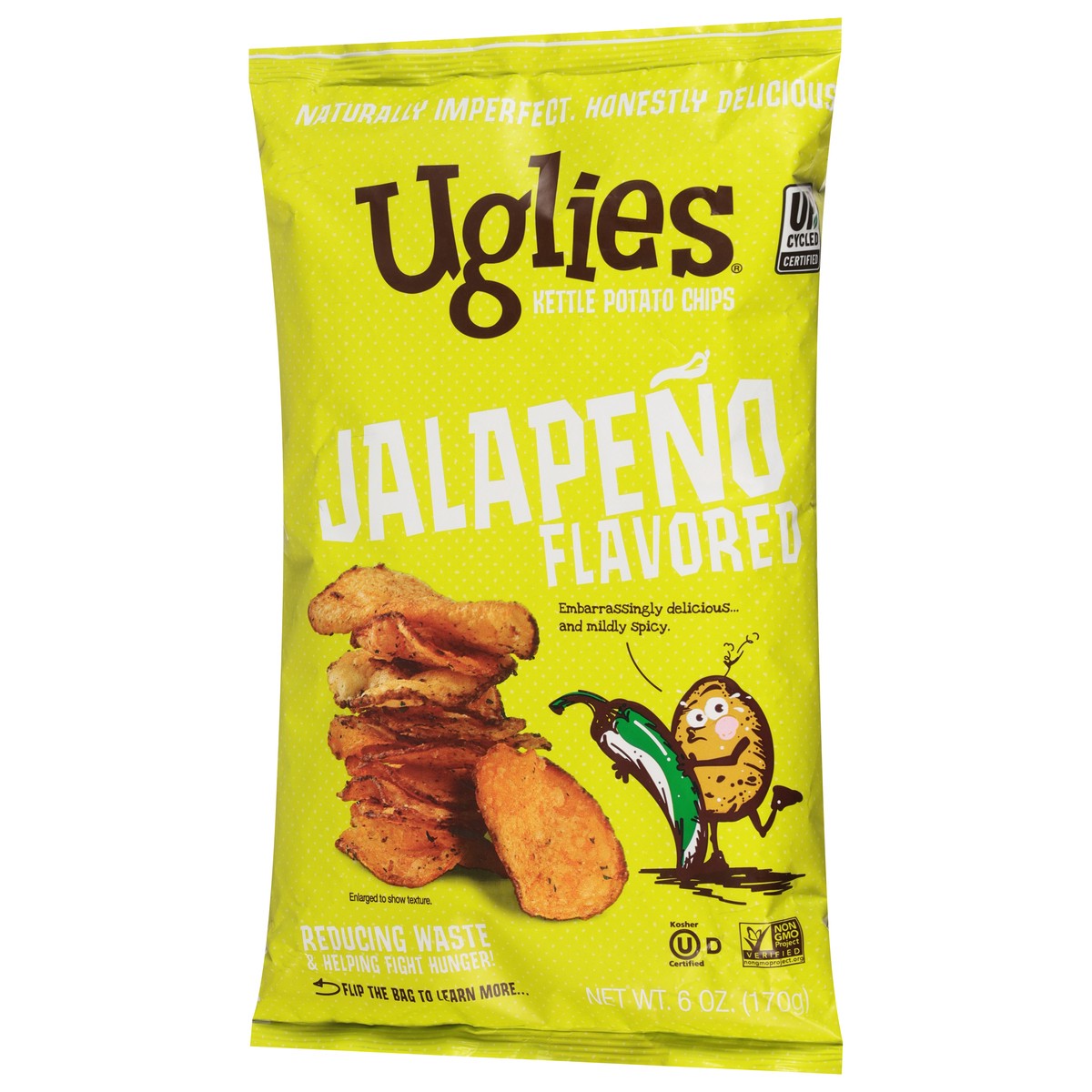 slide 4 of 13, Uglies Kettle Jalapeno Flavored Potato Chips 6 oz, 6 oz