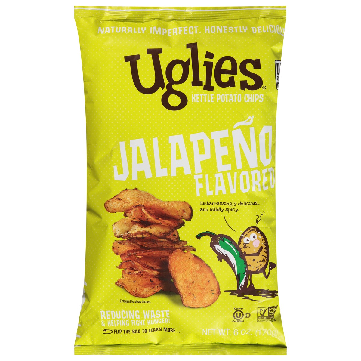 slide 8 of 13, Uglies Kettle Jalapeno Flavored Potato Chips 6 oz, 6 oz