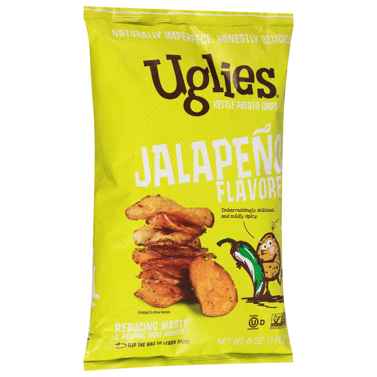 slide 9 of 13, Uglies Kettle Jalapeno Flavored Potato Chips 6 oz, 6 oz