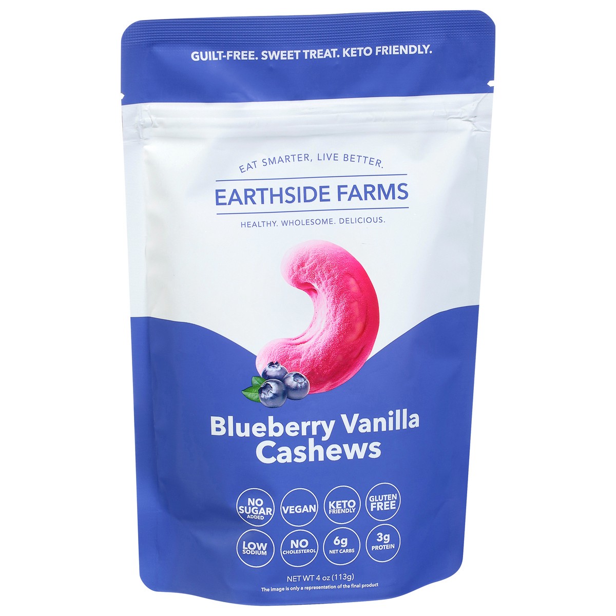 slide 2 of 4, Earthside Farms Blueberry Vanilla Cashews 4 oz, 4 oz