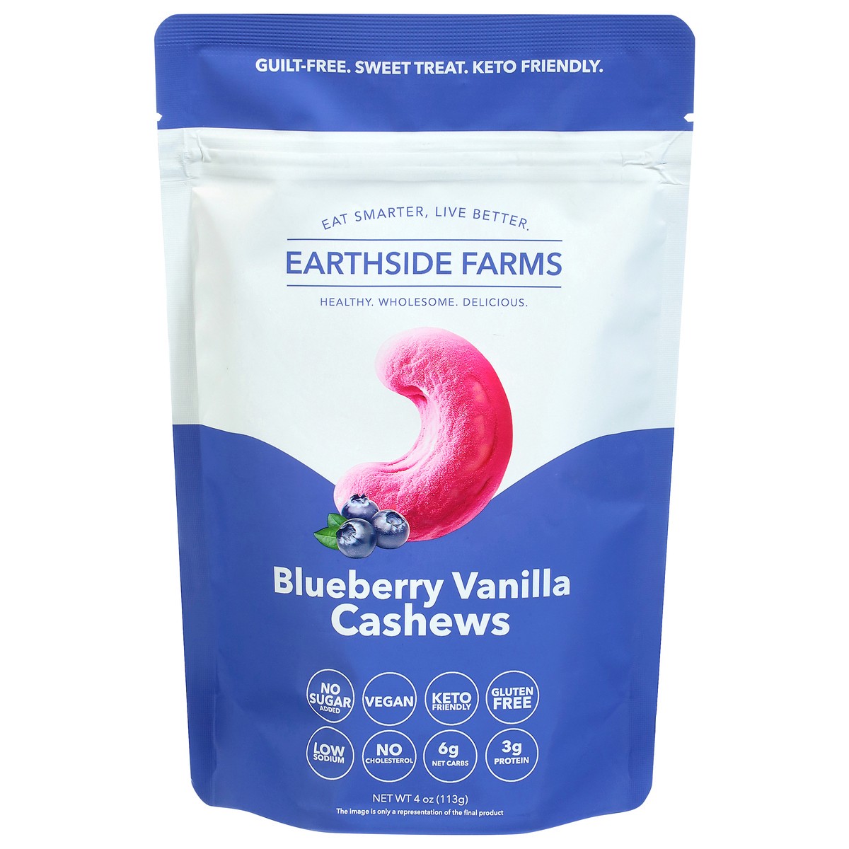 slide 1 of 4, Earthside Farms Blueberry Vanilla Cashews 4 oz, 4 oz