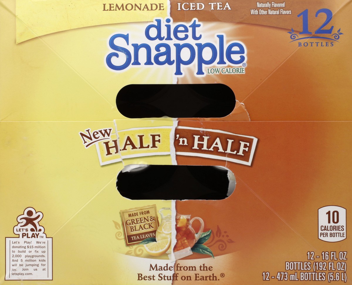 slide 2 of 6, Snapple Diet Half 'n Half - 12 ct; 16 fl oz, 12 ct; 16 fl oz