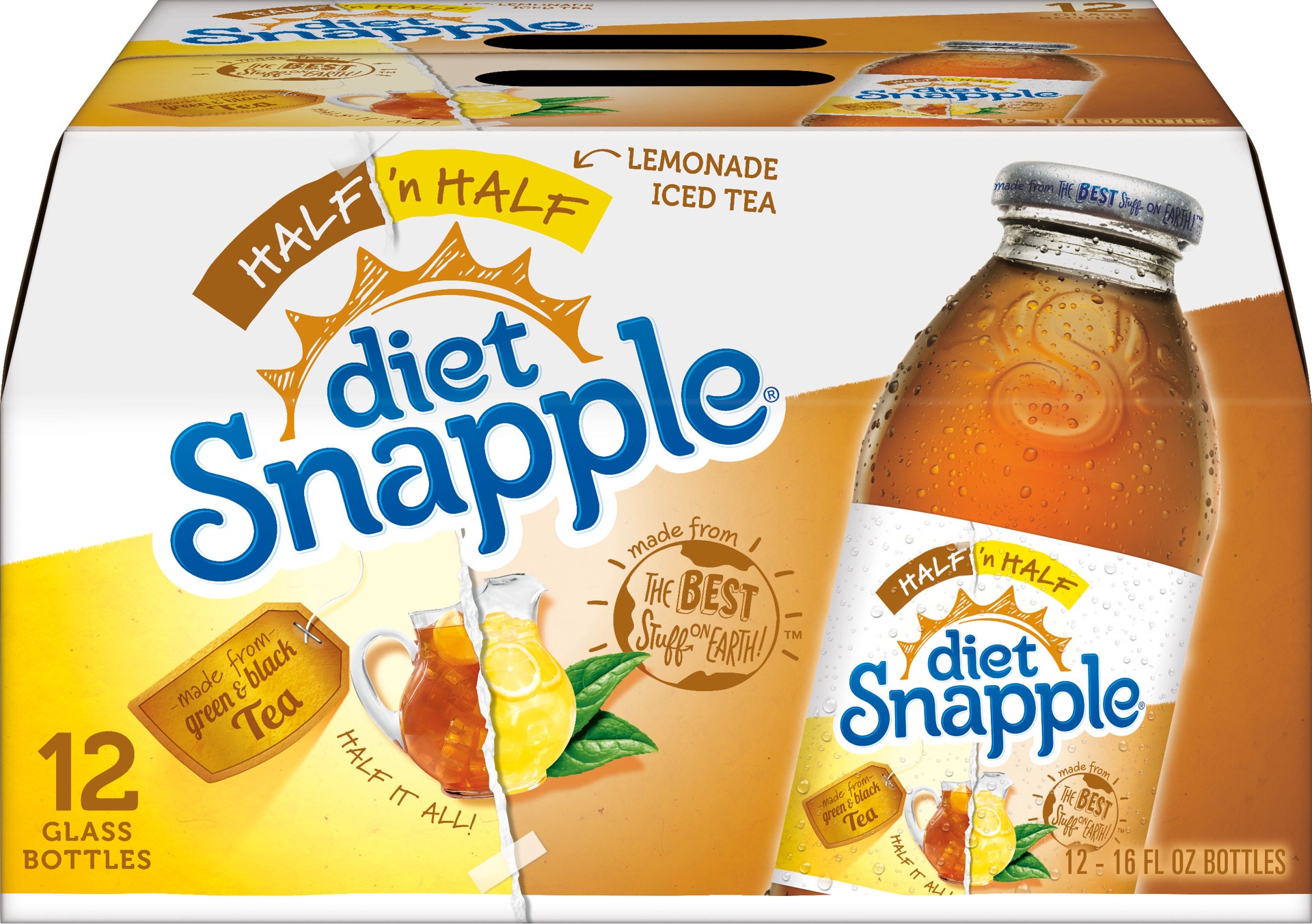 slide 1 of 6, Snapple Diet Half 'n Half - 12 ct; 16 fl oz, 12 ct; 16 fl oz