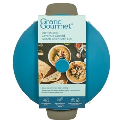 Grand Gourmet Gg Ceramic Dutch Oven W Lid 7qt Blue