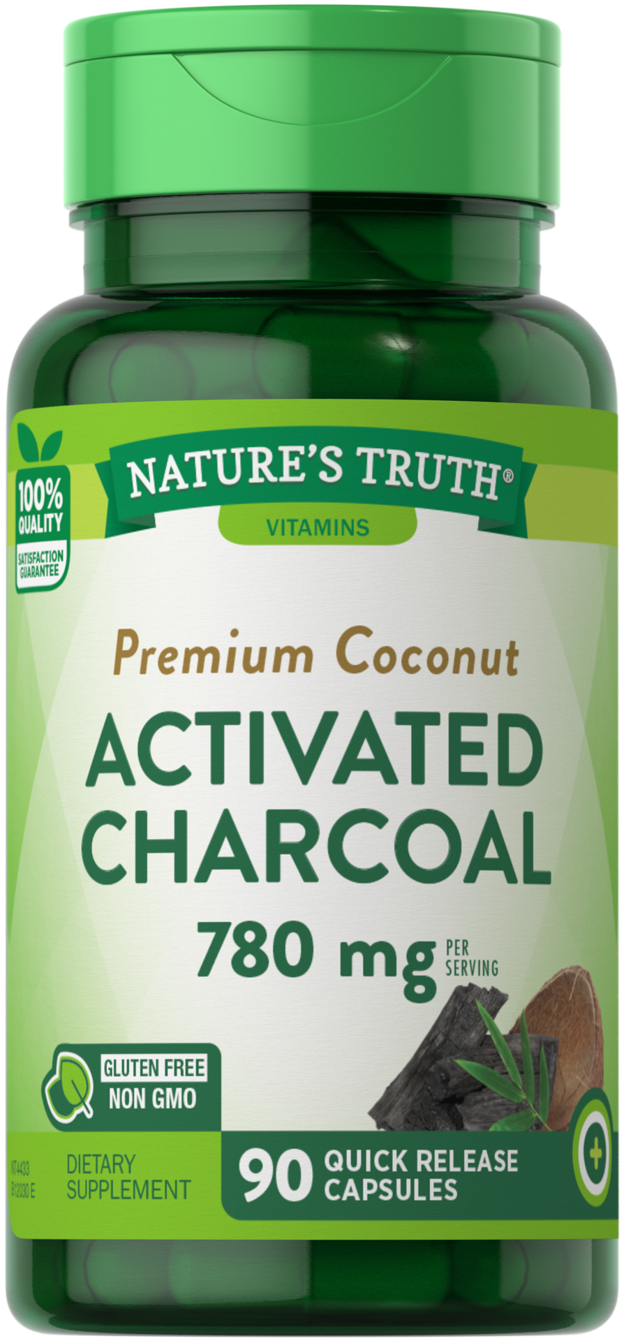 slide 1 of 4, Nature's Truth Activated Charcoal 780 mg, 90 ct; 260 mg
