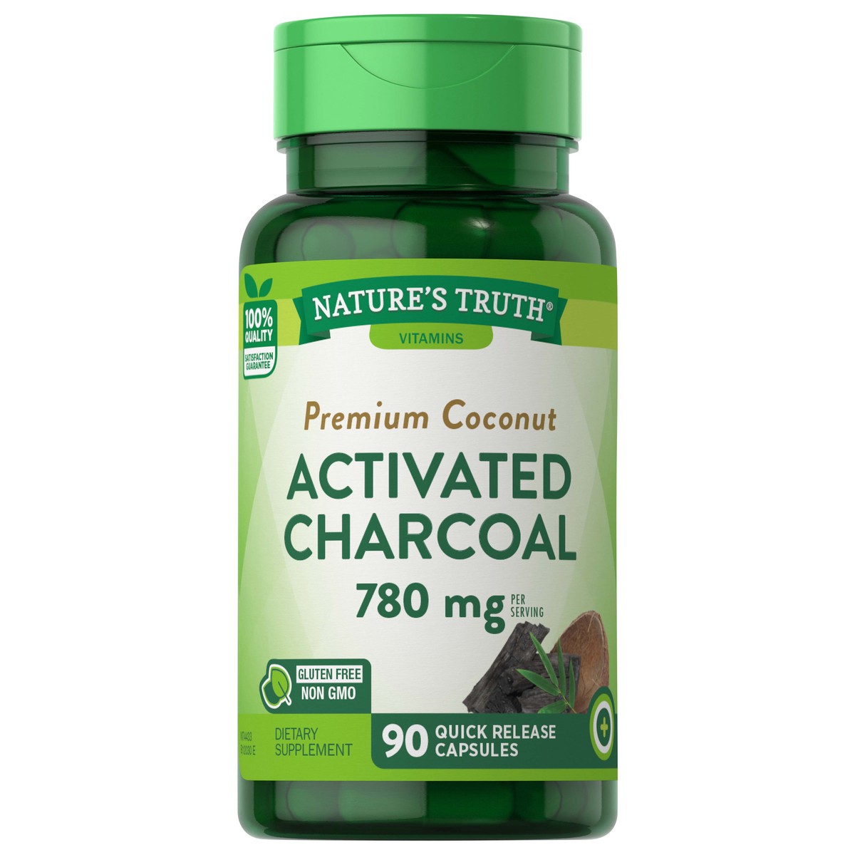 slide 1 of 4, Nature's Truth Activated Charcoal 780 mg, 90 ct; 260 mg