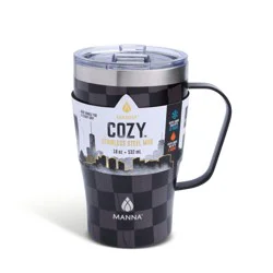 Manna Cozy Stainless Steel Mug - Black Checkers