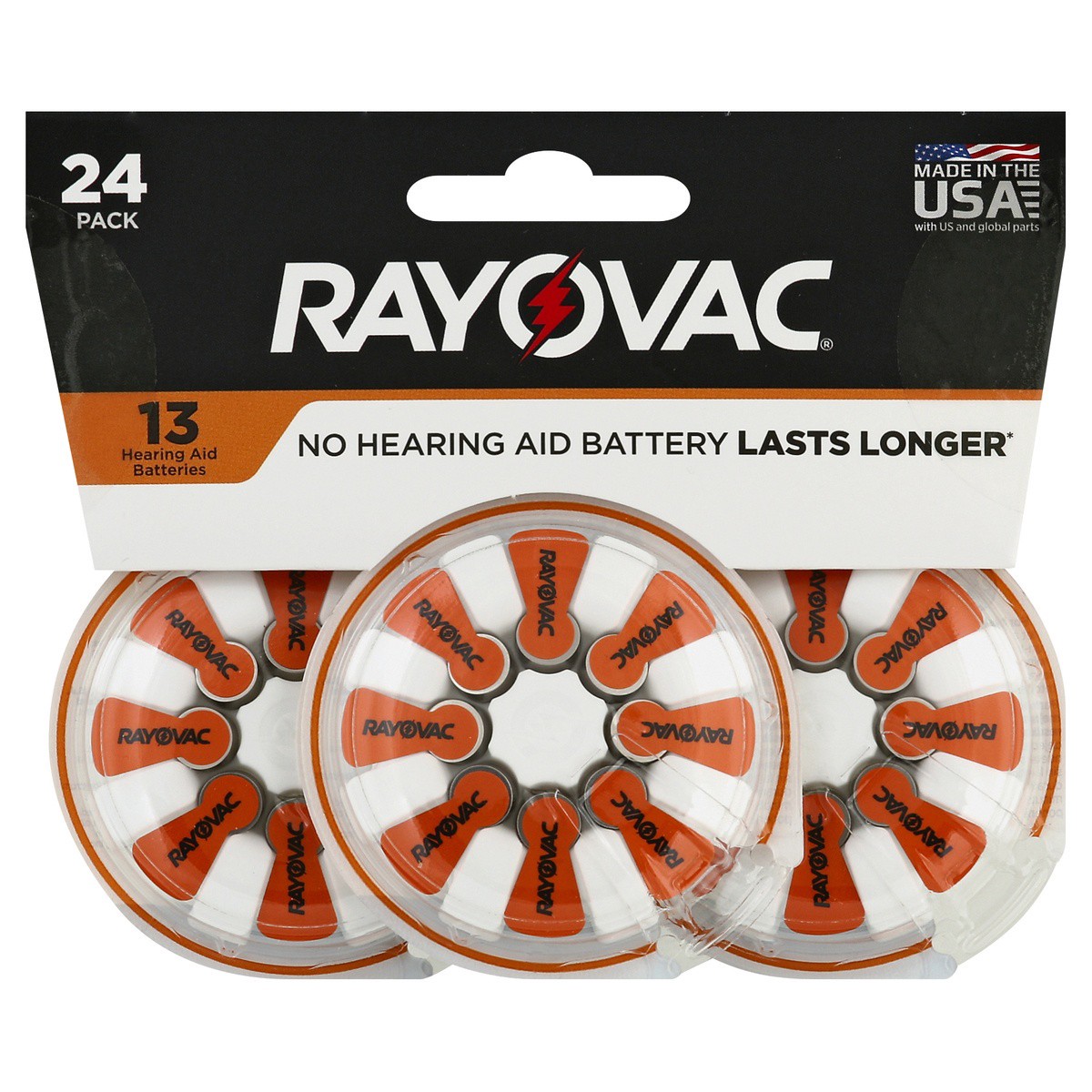 slide 1 of 7, Rayovac Size 13 Hearing Aid Batteries 24 ea, 24.0 ct