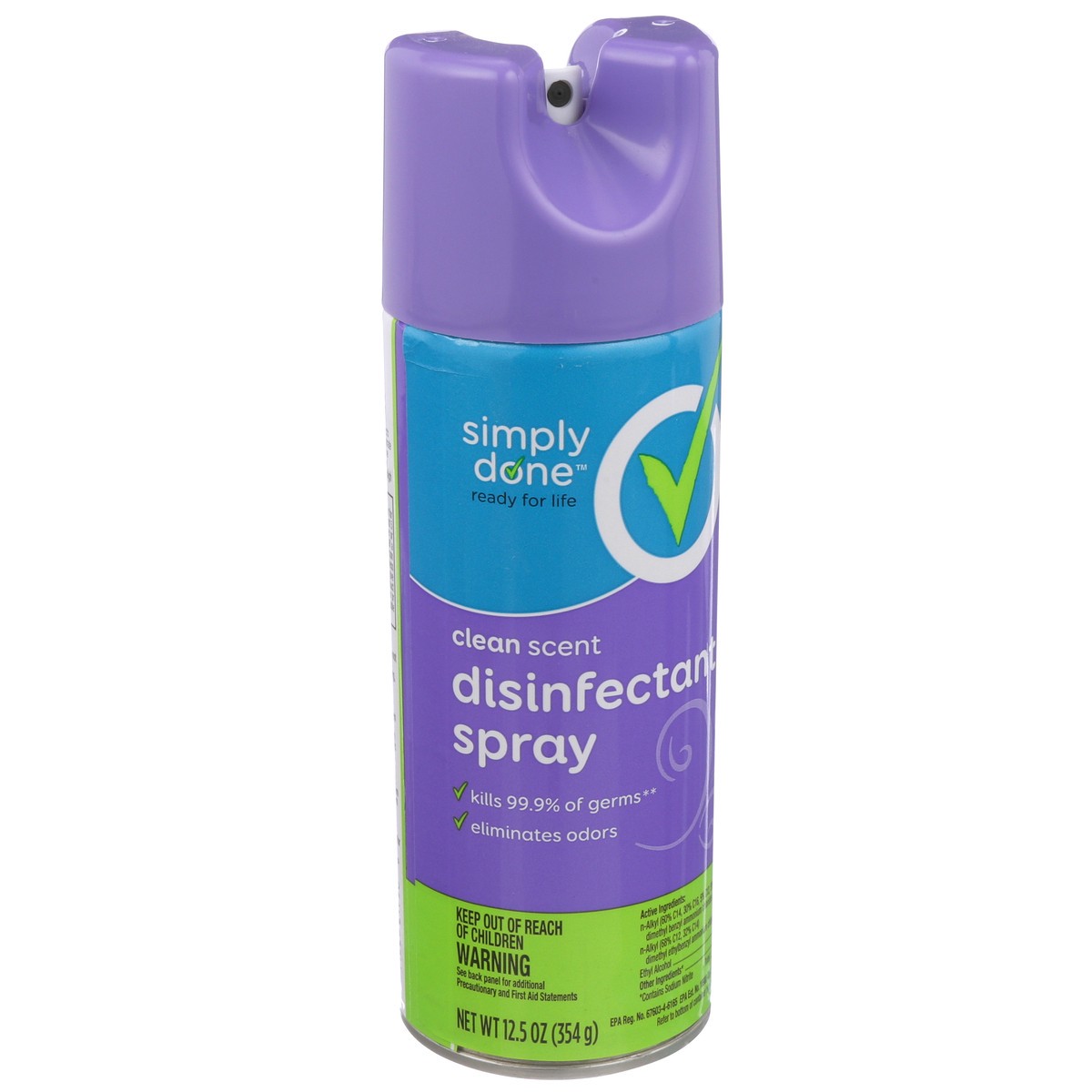 slide 7 of 11, Simply Done Disinfectant Spray, Clean, 12.5 oz