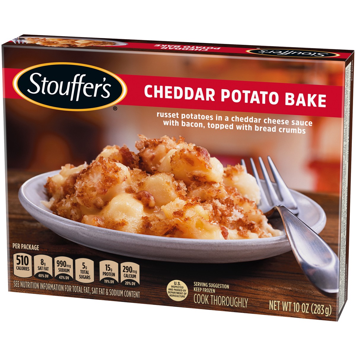 slide 2 of 9, Stouffer's Cheddar Potato Bake Frozen Meal, 10 oz
